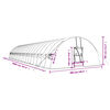 vidaXL Greenhouse with Steel Frame White 120 m&sup2; 20x6x2.85 m