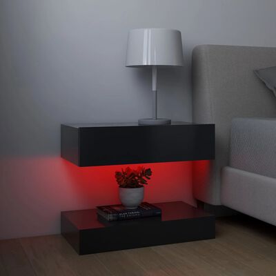 vidaXL TV Cabinets with LED Lights 2 pcs Grey 60x35 cm