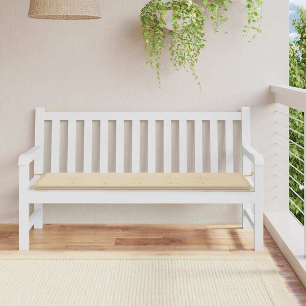 vidaXL Garden Bench Cushion Beige 150x50x4 cm Oxford Fabric