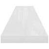 vidaXL Floating Wall Shelf High Gloss White 120x23.5x3.8 cm MDF
