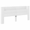 vidaXL Headboard Cabinet with LED White 220x16.5x103.5 cm
