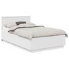 vidaXL Bed Frame with Headboard White 135 x 190 cm Engineered Wood