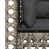vidaXL Garden Sofas Corner with Cushions 2 pcs Grey Poly Rattan