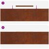 vidaXL Lawn Edging Rusty 450 x 0.05 x 25 cm Weathering Steel