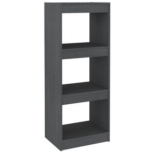 vidaXL Book Cabinet/Room Divider Grey 40x30x103,5 cm Solid Wood Pine