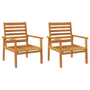 vidaXL Garden Sofa Chair 2pcs 66.5x65x81 cm Solid Wood Acacia