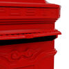 vidaXL Pillar Letterbox Aluminium Vintage Style Rustproof Red