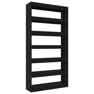 vidaXL Book Cabinet/Room Divider Black 100x30x198 cm Engineered wood