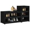 vidaXL Outdoor Kitchen Cabinets 2 pcs Black Solid Wood Pine