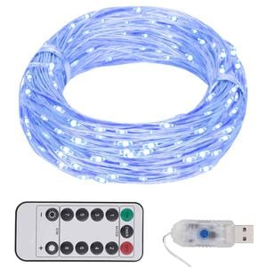 vidaXL Led String | Blue | Copper | 15 metres | Adjustable Armrests