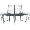 vidaXL Tree Bench 4-Seater 160 x 80 x 89 cm Steel Silver Grey