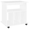 vidaXL Rolling Cabinet White 60x45x60 cm Engineered Wood