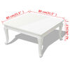 vidaXL Coffee Table 80x80x42 cm High Gloss White