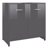 vidaXL Bathroom Cabinet High Gloss Grey 60x33x61 cm Engineered Wood