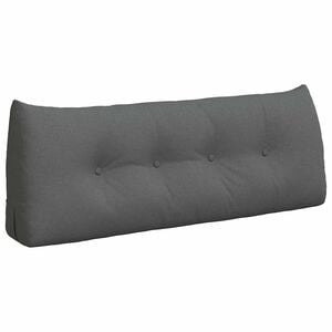vidaXL Back Pillow Dark Grey 120 x 24 x 50 cm Fabric