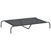 vidaXL Elevated Dog Bed Black 130x80x20 cm Textilene and Steel
