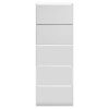 vidaXL Shoe Cabinet 5-Layer Mirror White 63x17x169.5 cm