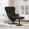 vidaXL Egg Chair with Footstool Black Velvet