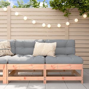 vidaXL Garden Middle Sofas 2 pcs Solid Wood Douglas