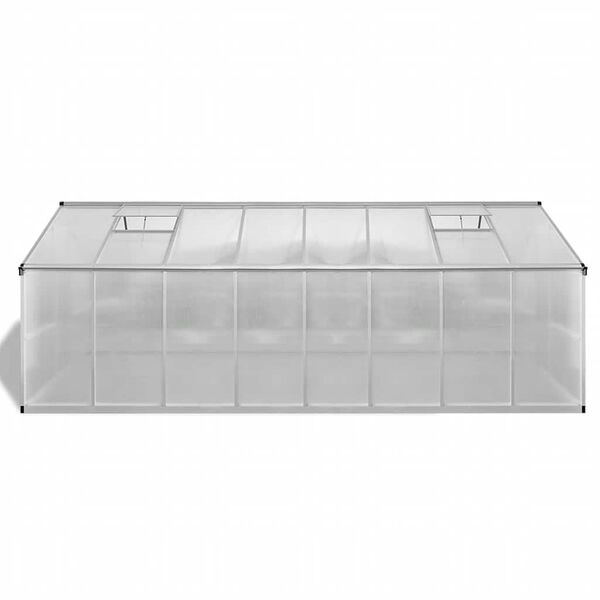 vidaXL Greenhouse Aluminium 481x250x195 cm 23.44 m&sup3;