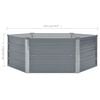 vidaXL Raised Garden Bed 129x129x45 cm Galvanised Steel Grey