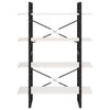 vidaXL 4-Tier Book Cabinet White 100x30x140 cm Solid Pine Wood