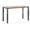 vidaXL Garden Table Anthracite and Brown 123x60x74 cm Solid Acacia Wood