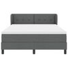 vidaXL Box Spring Bed Manual Dark grey and White 203 x 152 x 88 cm