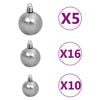 vidaXL Artificial Pre-lit Christmas Tree with Ball Set Blue 210 cm PVC