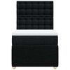 vidaXL Box Spring Bed with Mattress Black King Single Fabric