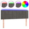 vidaXL LED Headboard Dark Grey 144 cm Velvet