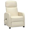vidaXL Massage Chair Cream White Faux Leather
