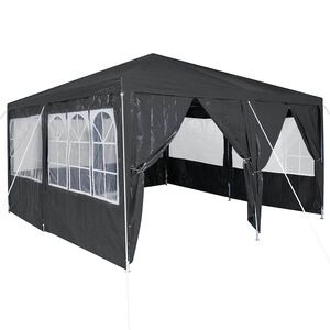 vidaXL Party Tent Anthracite 400 x 400 x 266 cm Polyethylene