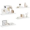vidaXL Floating Wall Shelves 4 pcs White 80x23.5x3.8 cm MDF