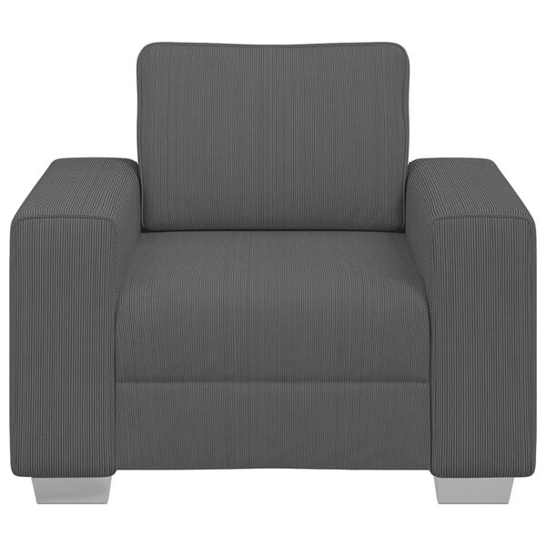 vidaXL Sofa Chair Dark Grey 100x77x82 cm Corduroy Fabric