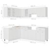 vidaXL 11 Piece Kitchen Cabinet Set Lyon White Engineered Wood