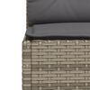 vidaXL 4 Piece Garden Sofa Set with Cushions Grey Poly Rattan