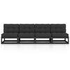 vidaXL 4-Seater Garden Sofa with Cushions Solid Pinewood