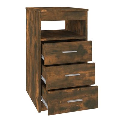 vidaXL Drawer Cabinet Smoked Oak 40x50x76 cm Engineered Wood