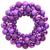 vidaXL Christmas Wreath Purple 45 cm Polystyrene