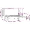 vidaXL Pull-out Day Bed without Mattress 2x(90x190) cm