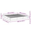 vidaXL Bed Frame with LED Lights without Mattress White 180x200cm