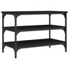 vidaXL Shoe Bench Black 70x38.5x49 cm Engineered Wood