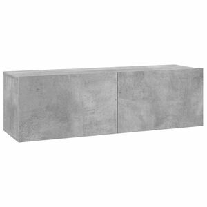 vidaXL TV Cabinet | Concrete grey | Engineered wood | Compact | Drop-Down
