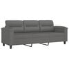 vidaXL 4 Piece Sofa Set with Cushions Dark Grey Microfibre Fabric