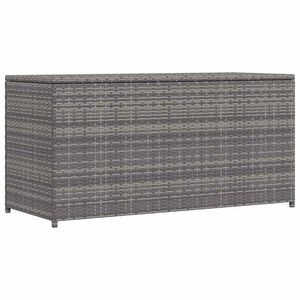 vidaXL Garden Storage Box Grey 120x50x60 cm Poly Rattan