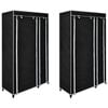 vidaXL Folding Wardrobe | Black | Polypropylene, Steel | Space-saving | Foldable