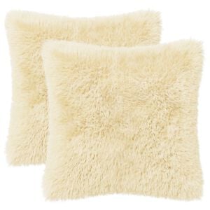 vidaXL Cushion Cover 2 pcs HEERLEN Light Grey 40 x 40 cm PV Fleece