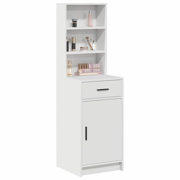 vidaXL Highboard with Drawer White 40 x 40.5 x 135 cm Engineered Wood