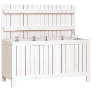 vidaXL Garden Storage Box White 115x49x60 cm Solid Wood Pine